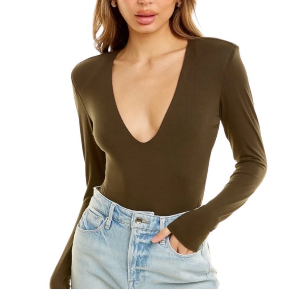 Good American Padded Power Shoulder Bodysuit XS